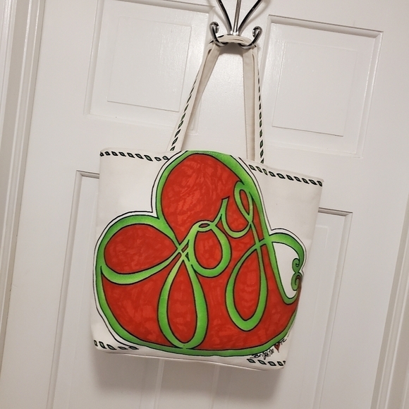 Brighton Love & Joy Holiday Large Canvas Tote - Picture 2 of 16